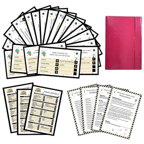 Office Feud Game - Team Building Trivia & Group Party Activity with Paper Clip Variation