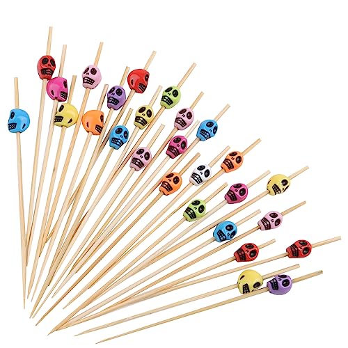Halloween Skeleton Drink Toppers 150pcs Colorful Cocktail Picks for Drinks & Desserts