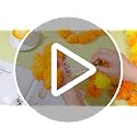 Artificial Marigold Garland for Diwali & Wedding Decor - Orange Yellow 3 Pack, 4.92 Feet Long