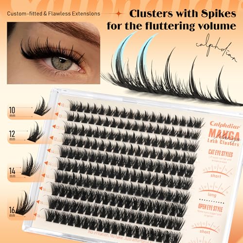 K-Manga Lash Clusters Wispy Spiky Eyelash Extensions - Natural Lengths 10-16mm