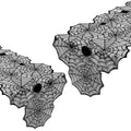 2 PCS Halloween Table Runner with Black Lace Spider Web - 72 Inch, Spooky Holiday Decor