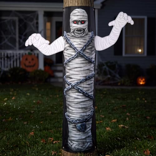 Halloween Tree Wrap Ghost Decoration with Mummy Hands Outdoor Yard Porch