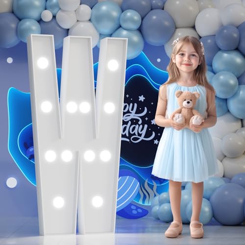 Large 4FT Marquee Letter Light-up Sign for Weddings & Events - Marry Me, Graduation, Gender Reveal, Anniversary