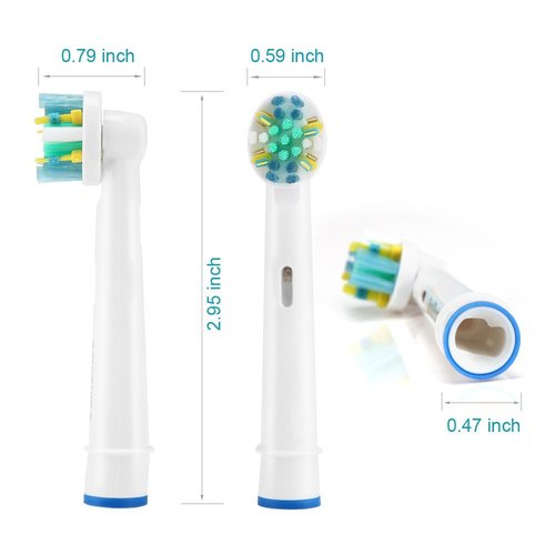 Etrhtec Toothbrush Replacement Heads Refill for Oral Electric Toothbrush Pro 1000/3000/5000/7000, Vitality Floss Action, 8 Count with Covers