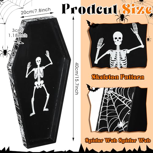 Halloween Coffin Charcuterie Board - Wooden Serving Tray for Parties