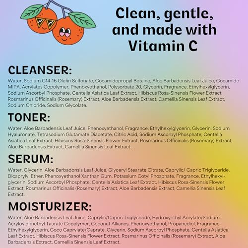 InstaNatural Besties Kids & Teens Skincare Set with Fresh Citrus - 4 Pack