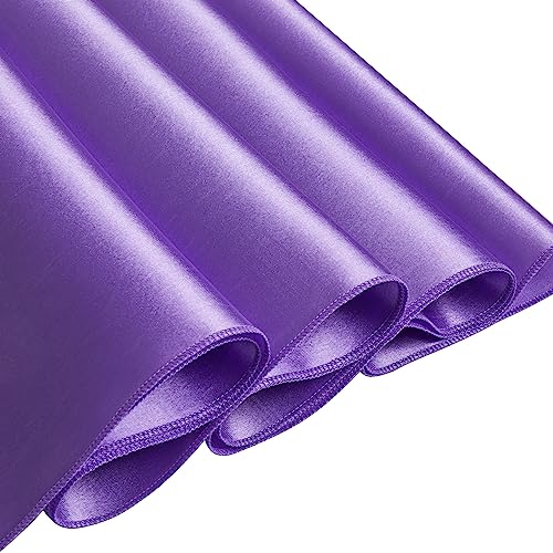 Light Purple Satin Table Cover - 60 x 120 Inches, Pack of 6 - Rectangular