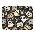 Ghost Pumpkin Halloween Dish Drying Mat 18x24 Inch Absorbent Microfiber Kitchen Decor