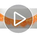 Orange Iridescent Fringe Banner - 6.6ft Scalloped Tassel Garland, 2 Pack