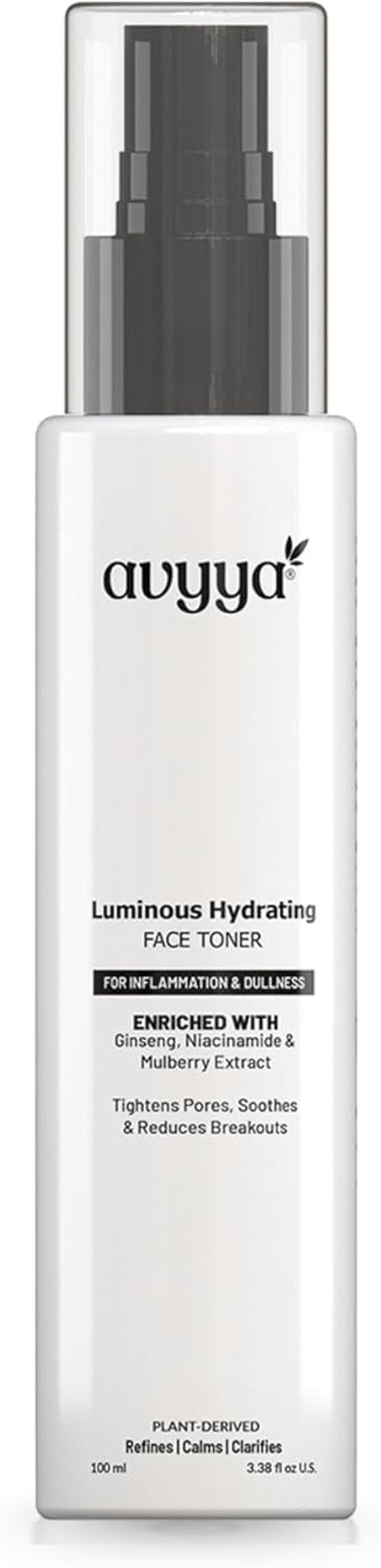 Regine Switzerland Luminous Hydrating Face Toner - Ginseng & Niacinamide for Dull Skin | Pore Tightening & Brightening - 3.38 fl oz