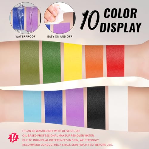 Oil Based Face Body Paint Stick - Halloween Cosplay Makeup - Yellow - YBUETE