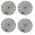 Halloween Spider Web Placemats Set of 4 - Black Non-Slip Heat Insulation Table Mats