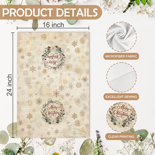Christmas Tree Wreath Kitchen Towels Set - Tree Variation, 16x24 Inches
