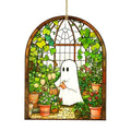 Halloween Ghost Plant Suncatcher Ornament - Style 2, Cozy Autumn Décor