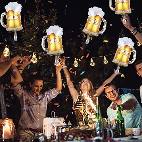 Yellow Beer Cup Balloons Set of 12 - Beer Festival Party Decorations