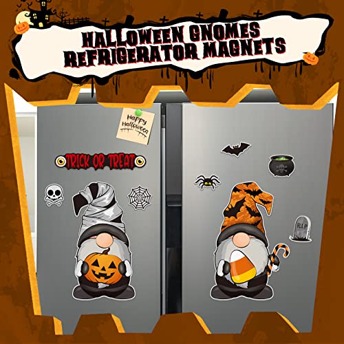 Horrible Gnome Halloween Refrigerator Magnet Set - 9 Pieces, Unique Decoration