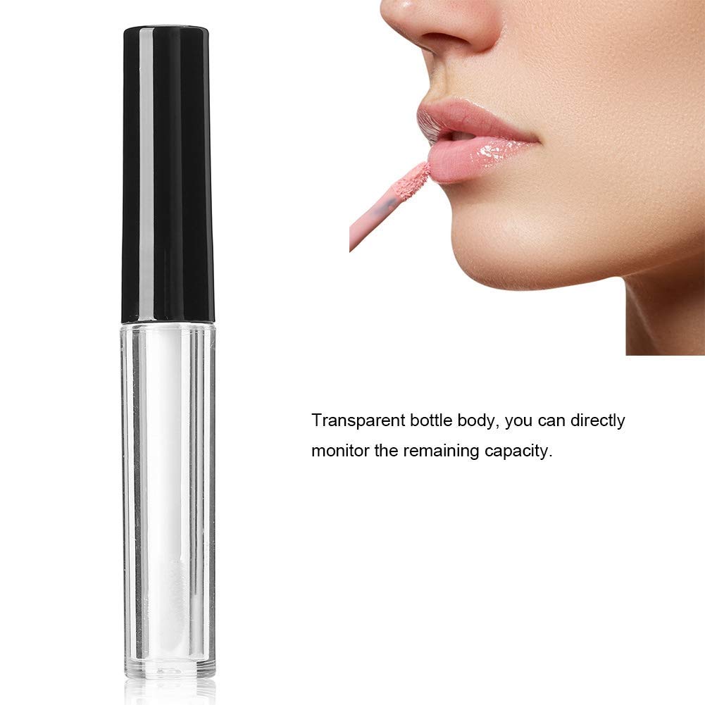 Yosoo123 50 pcs 1.3ml Lipstick Tube, Empty Transparent Clear Lip Gloss Tube DIY Small Lipstick Tube Cosmetic Container Empty Lip Gloss Bottle