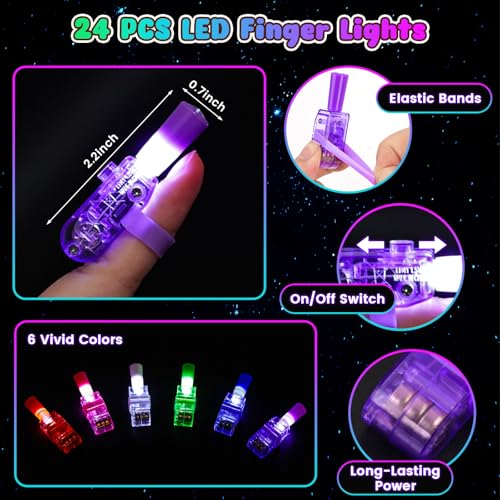Dinosaur LED Finger Lights - Kids Party Favors with 8 Dinosaur Designs - Variation: Dinosaur