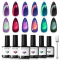 Modelones Cat Eye Glitter Gel Nail Polish Set - Aurora Variation - 6 Colors