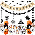 Halloween Trick or Treat Banner Decor Set with Bats Balloons & Stickers