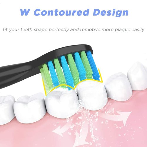 Senyum Toothbrush Replacement Heads for Fairywill,Replacement Brush Heads for Fairy Will, Electric Toothbrush Head for FW-507/508/551/515/917/959,FW-D1/D3/D7/D8, 10 Pack