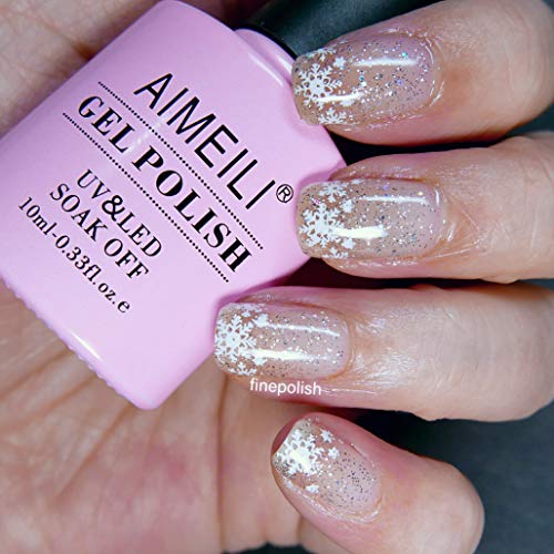 AIMEILI Soak Off Gel Nail Polish - Silver Glitter Explosion 10ml