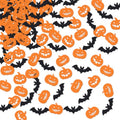 Halloween Confetti Set – Bats & Pumpkins for Table Decor, 120 Pieces