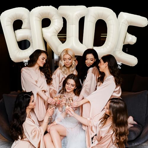 Cream Bride Balloons - 40 Inch Giant Wedding & Bachelorette Decorations