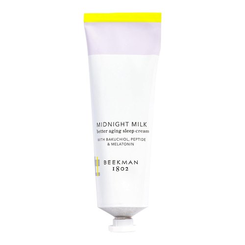 Beekman 1802 Midnight Milk Sleep Cream - Overnight Face Moisturizer with Bakuchiol & Melatonin - Hydrates & Firms Sensitive Skin - 2.13 fl oz