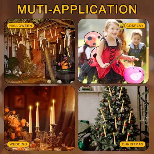 40 Pcs Flameless Floating Candles with Remote Control for Halloween & Holiday Decor