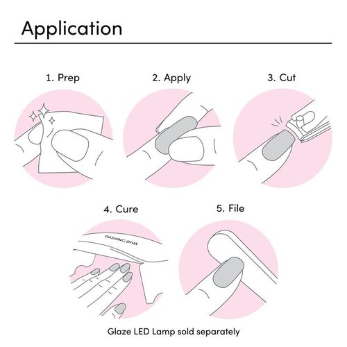 Dashing Diva Glaze Nail Strip 3-in-1 Kit - Best of Nudes - Long Lasting, Chip Resistant, Semi-Cured Gel Nail Strips - Contains 96 strips, 3 prep pads, 3 manicure sticks, 1 nail file
