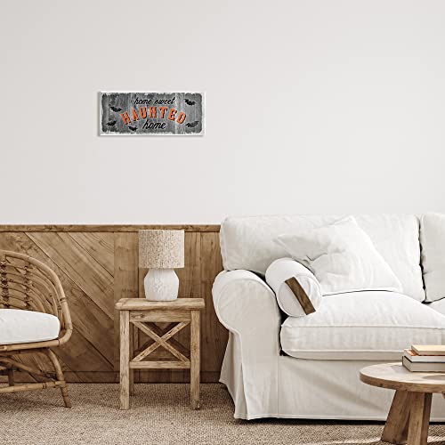 Haunted Home Bats Wall Plaque - 17 x 7 Inch Halloween Decor with Rustic Finish - Variation of Haunted Home Bats