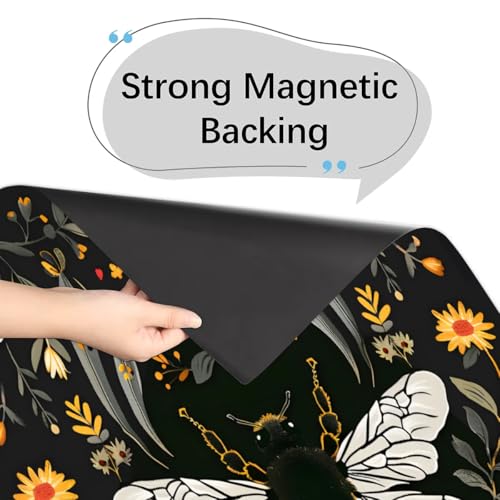 Magnetic Dishwasher Cover Bee Flower Leaf - Reusable Kitchen Magnet Protector B-003