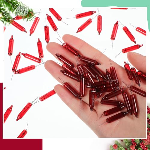 Remagr 360 Pcs Red 2.5V Christmas Mini Replacement Bulbs Bulk for Incandescent String Lights - Indoor Outdoor Decor