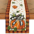 Black & Orange 13x72 Inch Fall Table Runner - Polyester Home Decor