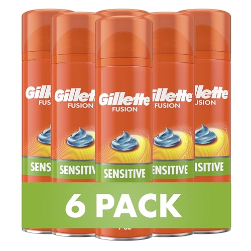 Gillette Fusion5 Ultra Sensitive Shave Gel 7oz Pack of 6 - Sensitive Skin Protection