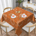 Fall Square Tablecloth 60x60 Inch White Pumpkins Orange Harvest Thanksgiving