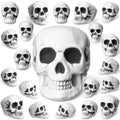 Extra Large 20 Pcs Halloween Skeleton Skulls Decor - Plastic Skull Heads