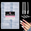 Long Square Gel Nail Tips XXL - Pre-Shaped, Half Matte, Long-lasting Extensions
