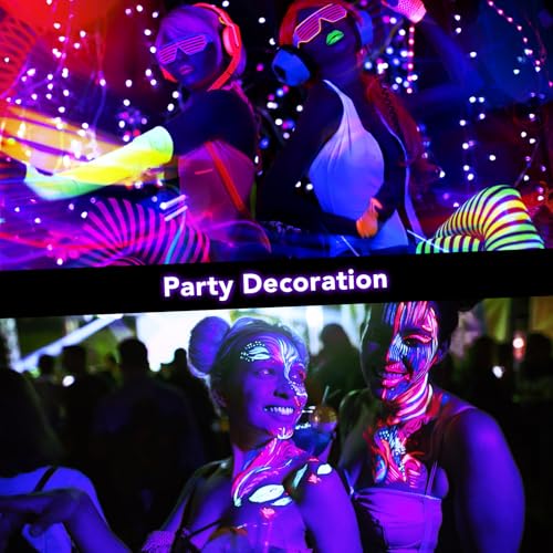 2 Pack Outdoor Halloween LED Black Light Spotlights - 15W UV Floodlights Waterproof