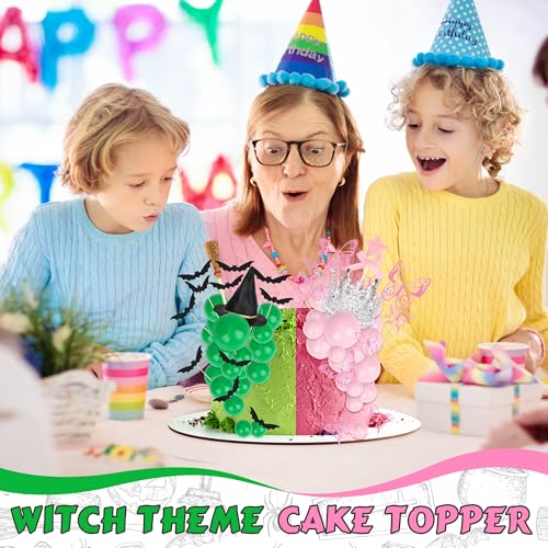Halloween Witch & Princess Cake Decorations Kit - 74 Pieces Party Supplies