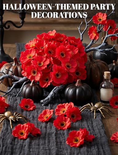 Artificial Red Poppy Flowers Bulk - Memorial & Event Decor, 120 Pieces Variation of THIS listing