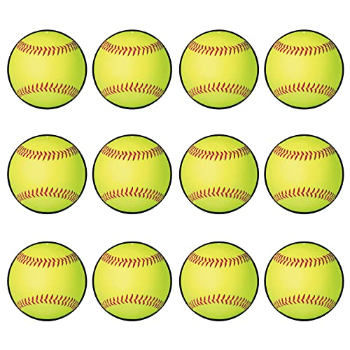 Softball Party Decorations - 12 Fastpitch Cutouts for Sports Themed Events
