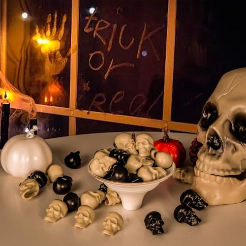 20 Pieces Realistic Halloween Skull Decorations - 0.8 x 0.9 x 1.4 Inches