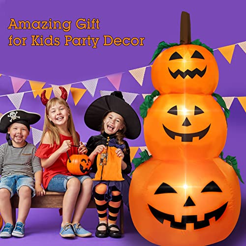 Halloween Inflatable Pumpkins Yard Decoration - Lighted Blow Up Garden Decor 4 Feet