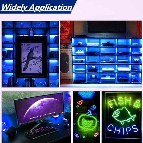 Electroluminescent Neon Strip Light Wire Kit 5M Blue for Cosplay Party Decoration