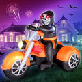 6FT Halloween Inflatable Skeleton Ghost on Motorcycle - Outdoor Decor with LED Lights - Variation of THIS listing