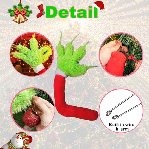 Christmas Elf Body Tree Decorations - 27.6x7.8 Inch with 2 Arms, Pose-able Elf Ornament
