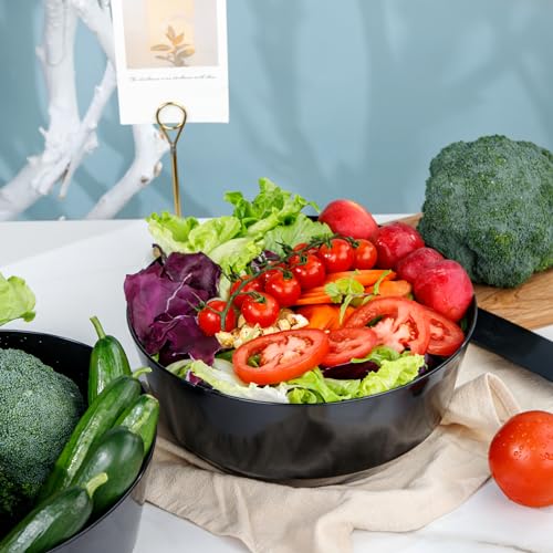 128oz Black Disposable Serving Bowls - Set of 8 for Weddings & Events
