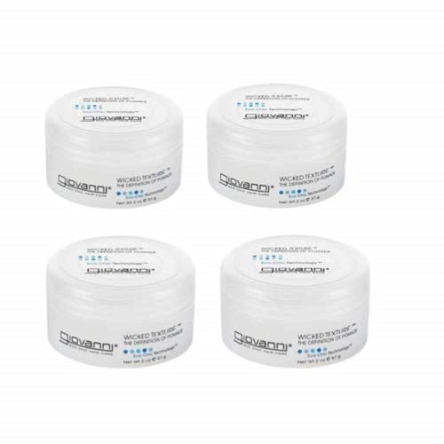 Giovanni Wicked Texture Styling Pomade - Eco Chic Wax Hair Gel, 2 Ounce (Pack of 4)